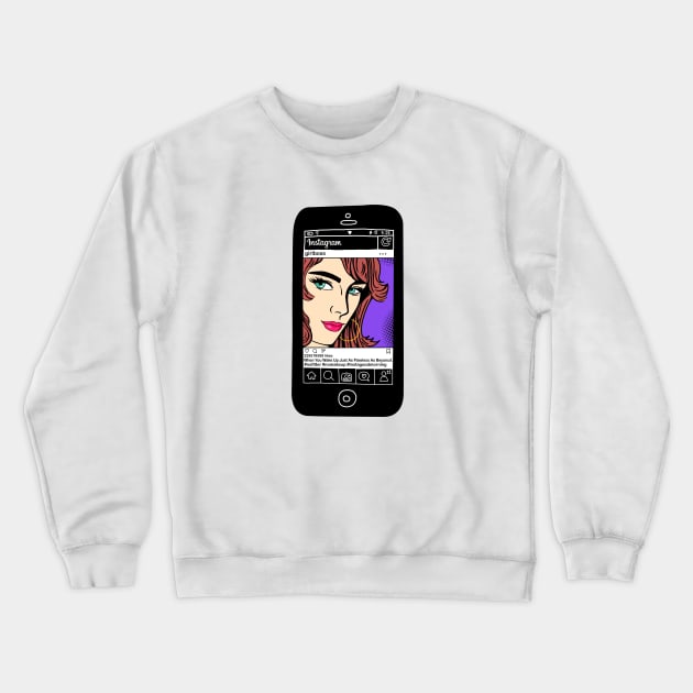 Instagram Influencer Crewneck Sweatshirt by SuperrSunday